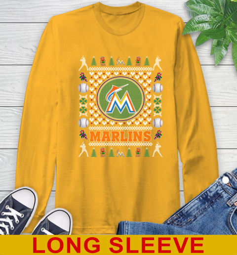 Miami Marlins Merry Christmas MLB Baseball Loyal Fan Long Sleeve T-Shirt 2