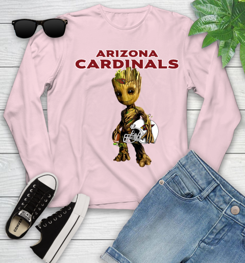 Arizona Cardinals NFL Football Groot Marvel Guardians Of The Galaxy Youth Long Sleeve 10