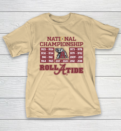 University of Alabama 1992 National Champions T-Shirt - Quick Ship L / Ash / Short Sleeve T-Shirt
