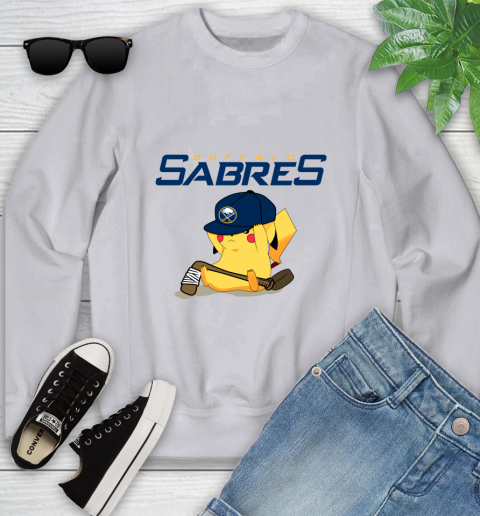 NHL Pikachu Hockey Sports Buffalo Sabres Youth Sweatshirt 4