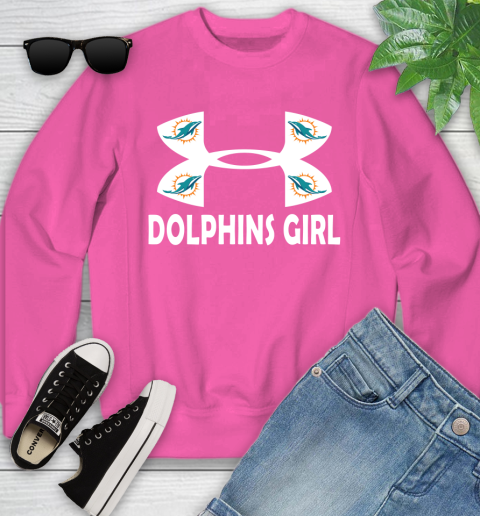 NFL Miami Dolphins Girl Under Armour Football Sports Youth Sweatshirt 6