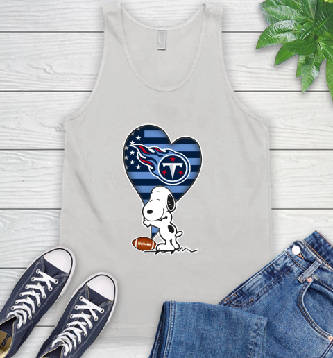 Tennessee Titans NFL Football The Peanuts Movie Adorable Snoopy Tank Top