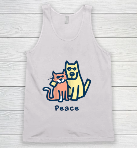 Cat Mom Dog Mom Peace Together I Love Pets Tank Top
