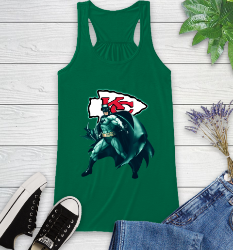 NFL Batman Football Sports Kansas City Chiefs Racerback Tank 7