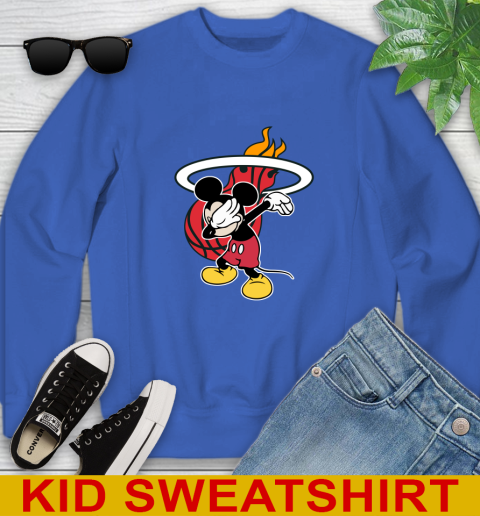 Miami Heat NBA Basketball Dabbing Mickey Disney Sports Youth Sweatshirt 7