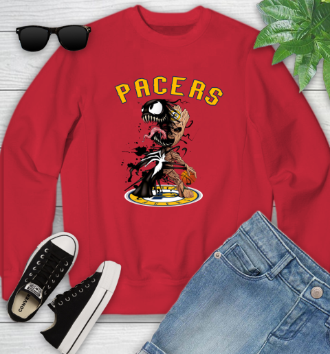 NBA Indiana Pacers Basketball Venom Groot Guardians Of The Galaxy Youth Sweatshirt 9
