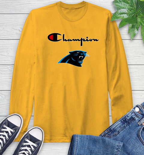 NFL Football Carolina Panthers Champion Shirt Long Sleeve T-Shirt 2