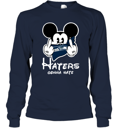 Seattle Seahawks Mickey Mouse Haters Gonna Hate Custom Name Hat