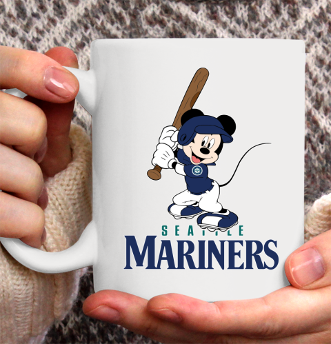 MLB Baseball Seattle Mariners Cheerful Mickey Mouse Shirt Ceramic Mug 11oz 2