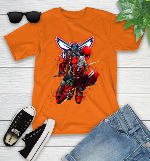 NBA Deadpool Marvel Comics Sports Basketball Charlotte Hornets Youth T-Shirt 7