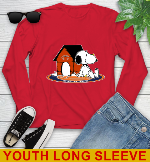 NFL Football Chicago Bears Snoopy The Peanuts Movie Shirt Youth Long Sleeve 11
