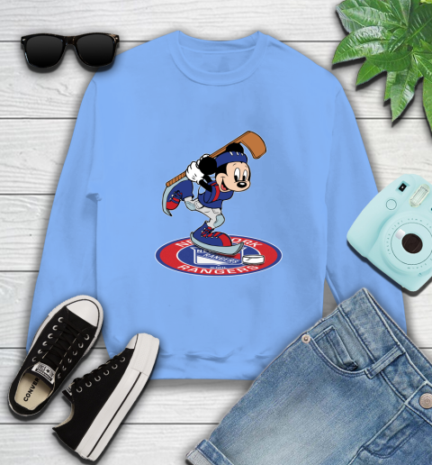 NHL Hockey New York Rangers Cheerful Mickey Disney Shirt Sweatshirt 11