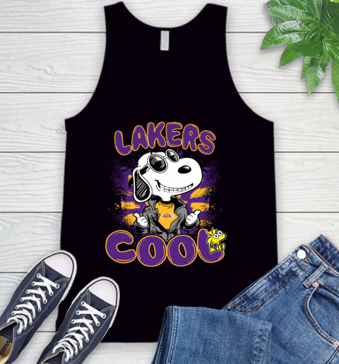 NBA Basketball Los Angeles Lakers Cool Snoopy Shirt Tank Top
