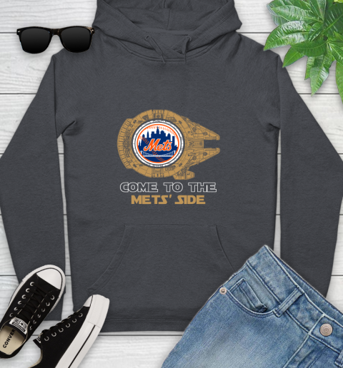 MLB Come To The New York Mets Side Star Wars Baseball Sports Youth Hoodie 10