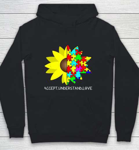 Autism Awareness Sunflower Accept Understand Love Youth Hoodie