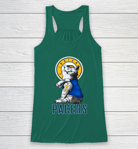 NBA Basketball My Cat Loves Indiana Pacers Racerback Tank 5