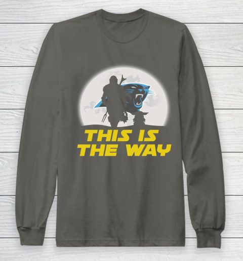 Carolina Panthers NFL Football Star Wars Yoda And Mandalorian This Is The Way Long Sleeve T-Shirt 5