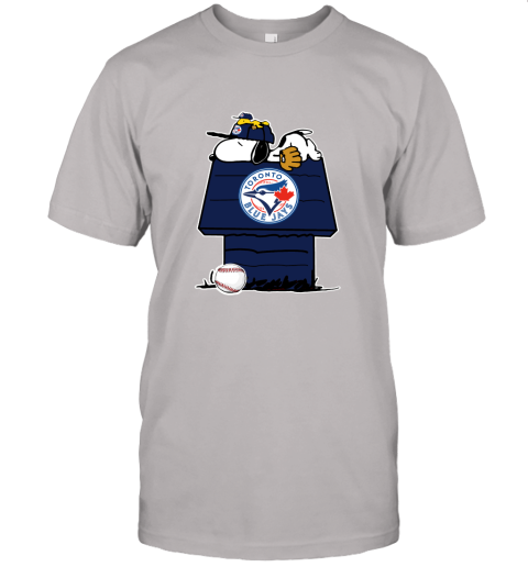 Toronto BLue Jays Snoopy And Woodstock Resting Together MLB Unisex Jersey Tee