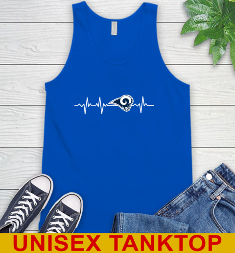 Los Angeles Rams NFL Football Heart Beat Shirt Tank Top 4