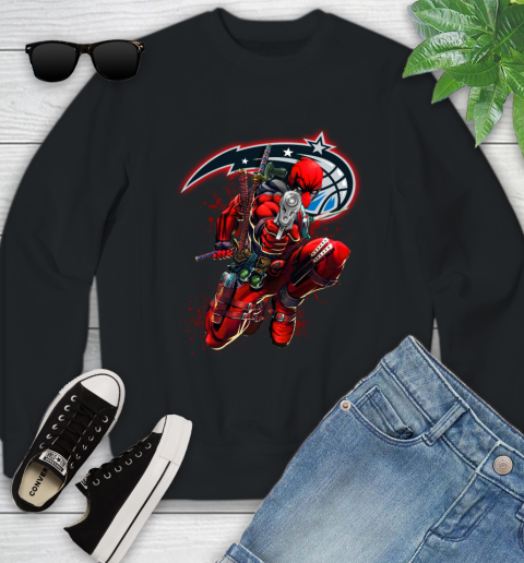 NBA Deadpool Marvel Comics Sports Basketball Orlando Magic Youth Sweatshirt 2