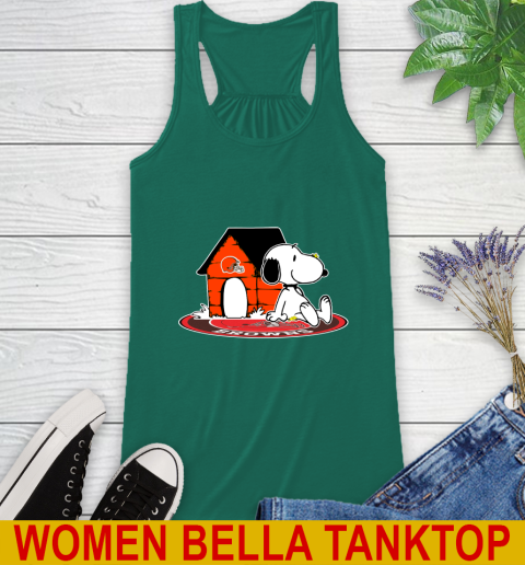 NFL Football Cleveland Browns Snoopy The Peanuts Movie Shirt Racerback Tank 7