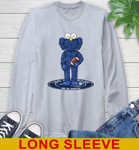 NFL Football Los Angeles Rams Kaws Bff Blue Figure Shirt Long Sleeve T-Shirt 6