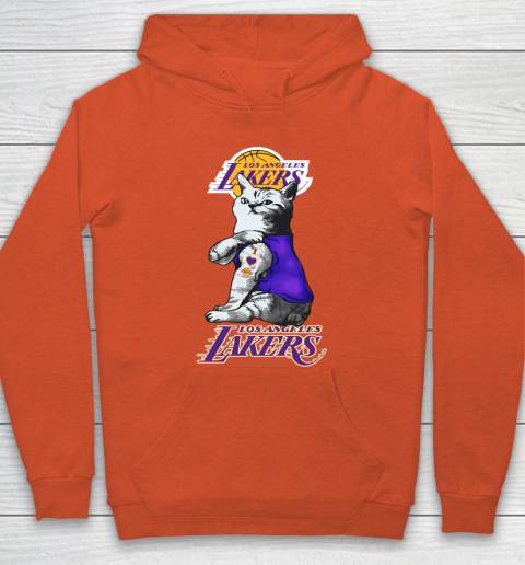 NBA Basketball My Cat Loves Los Angeles Lakers Hoodie 3