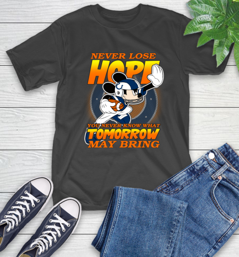 Indianapolis Colts NFL Football Mickey Disney Never Lose Hope T-Shirt