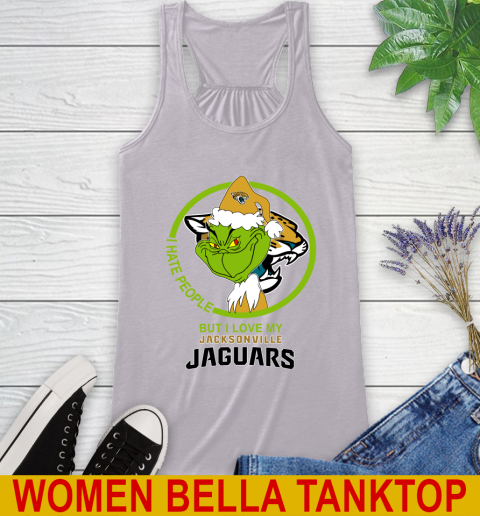 Jacksonville Jaguars NFL Christmas Grinch I Hate People But I Love My Favorite Football Team Racerback Tank 5
