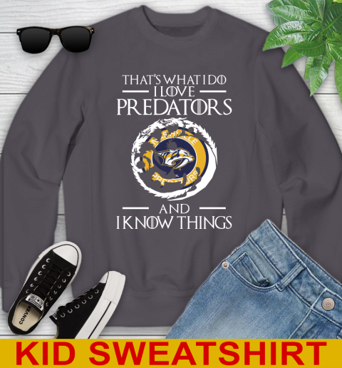 Nashville Predators NHL Hockey That's What I Do I Love My Team And I Know Things Game Of Thrones 113