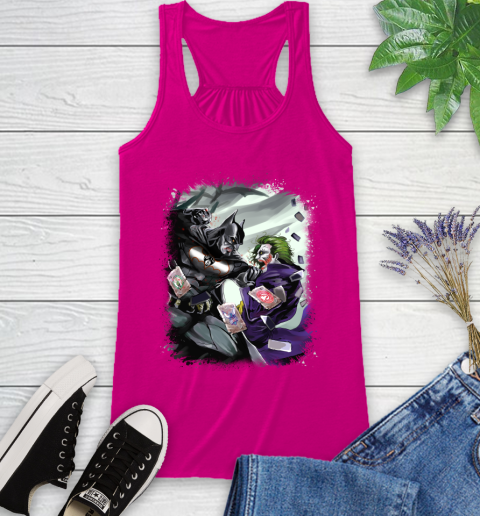 Brooklyn Nets MLB Basketball Batman Fighting Joker DC Comics Racerback Tank 8