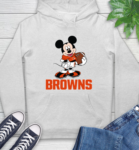 NFL Football Cleveland Browns Cheerful Mickey Mouse Shirt Hoodie 2