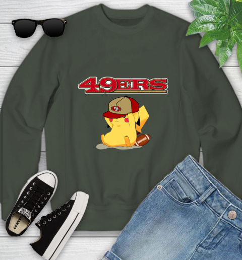 NFL Pikachu Football San Francisco 49ers Youth Sweatshirt 10