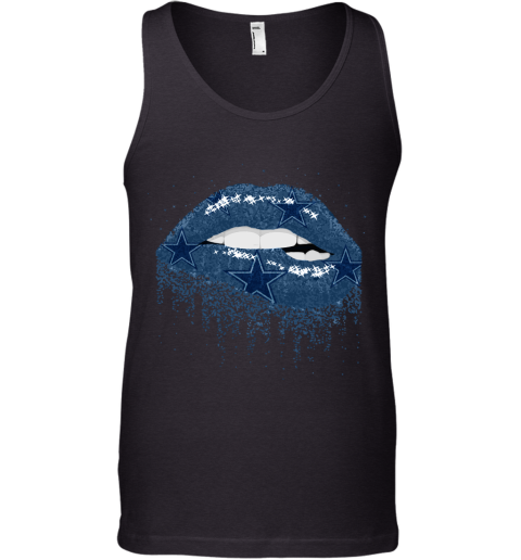 Biting Glossy Lips Sexy Dallas Cowboys NFL Football Tank Top