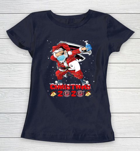 Atlanta Falcons Funny Santa Claus Dabbing Christmas 2020 NFL Women's T-Shirt 2