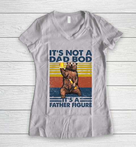 Father Figure  Dad Bod  Father's Day Gift Women's V-Neck T-Shirt