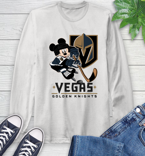 NHL Vegas Golden Knights Mickey Mouse Disney Hockey T Shirt Long Sleeve T-Shirt