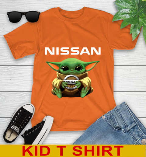 Star Wars Baby Yoda Hugs Nissan Car Shirt 104