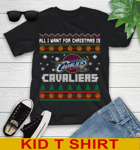 NBA All I Want For Christmas Is Cleveland Cavaliers Basketball Sports 97