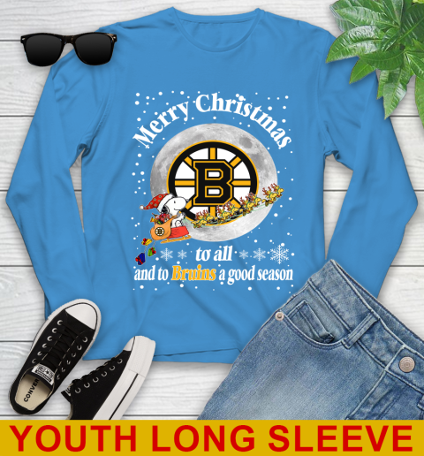 Boston Bruins Merry Christmas To All And To Bruins A Good Season NHL Hockey Sports Youth Long Sleeve 8