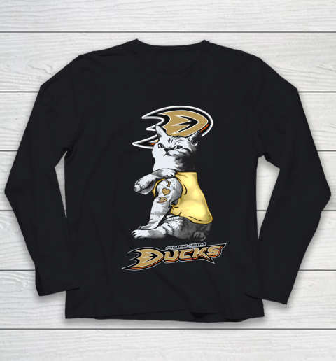 NHL My Cat Loves Anaheim Ducks Hockey Youth Long Sleeve