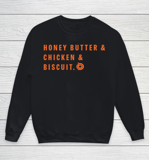 Honey Butter Chicken Biscuit Shirt Youth Sweatshirt