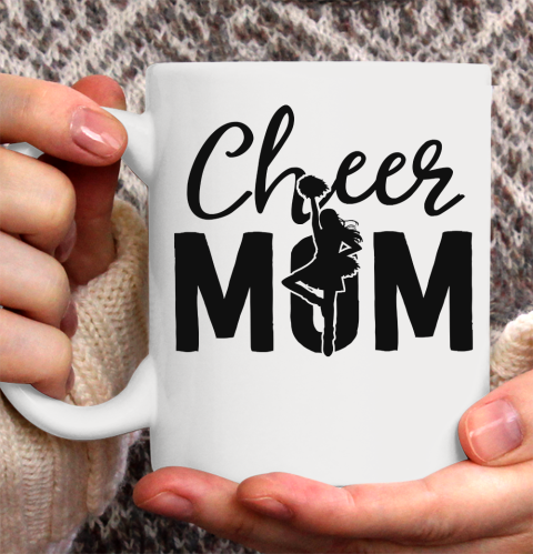 Mother's Day Funny Gift Ideas Apparel  Pink Cheer Mom Gifts Cheerleader Mom Shirt Mama Mother T Shi Ceramic Mug 11oz