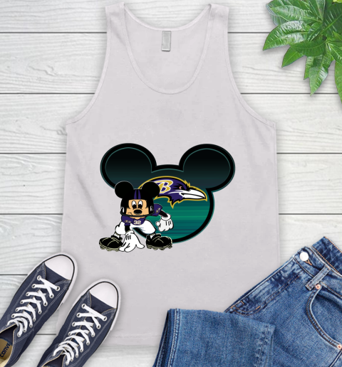 NFL Baltimore Ravens Mickey Mouse Disney Football T Shirt Tank Top