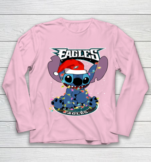 Philadelphia Eagles NFL Football noel stitch Christmas Youth Long Sleeve 6