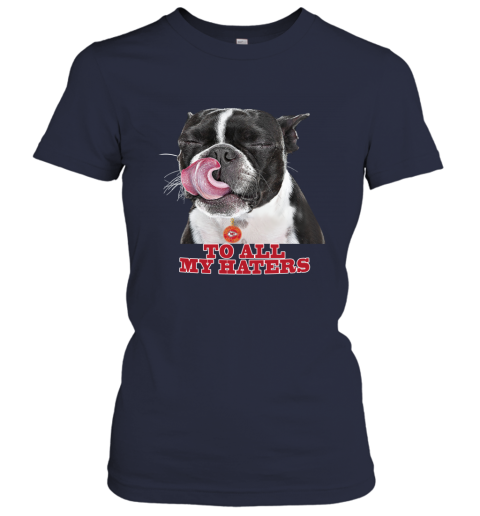 Kansas City Chiefs To All My Haters Dog Licking qw9z kansas city chiefs to all my haters dog licking ladies t shirt 20 front navy