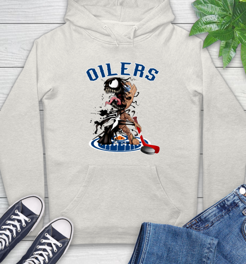 NHL Edmonton Oilers Hockey Venom Groot Guardians Of The Galaxy Hoodie 12