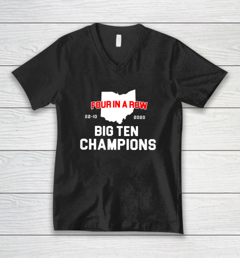 Big Ten Champions Four in a Row 2020 V-Neck T-Shirt