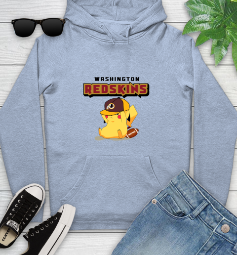 NFL Pikachu Football Washington Redskins Youth Hoodie 10