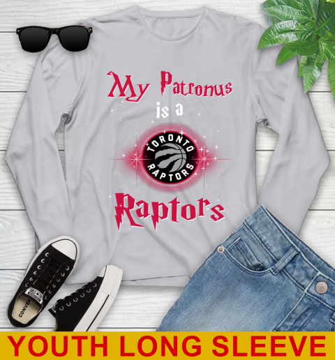 NBA Basketball Harry Potter My Patronus Is A Toronto Raptors Youth Long Sleeve 5
